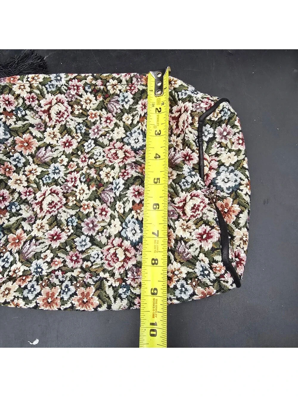 Vintage 90s Floral Tapestry Travel Bag Set 2pc Duffel Tote Makeup Cosmetic Case